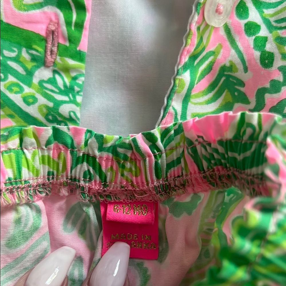 Lilly Pulitzer Pink and Green Diaper Cover - Picture 4 of 4